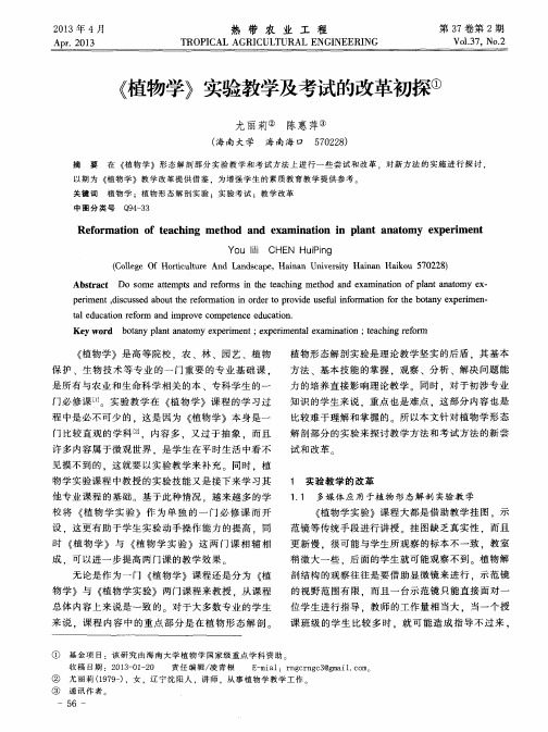 《植物学》实验教学及考试的改革初探