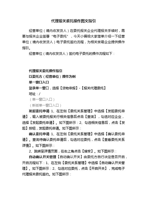 代理报关委托操作图文指引