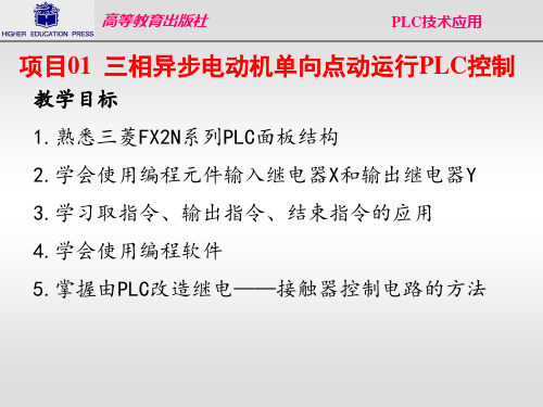 项目01  三相异步电动机单向点动运行PLC控制