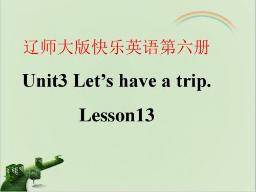 快乐英语一起点三年级下册Lesson13课件-新版