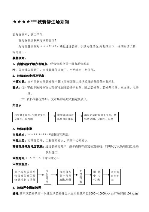 商户进场装修流程1(重要【模板范本】