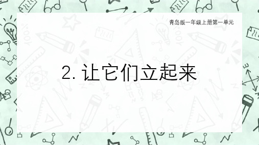 1.2让它们立起来(课件)-一年级科学上册(青岛版2024秋)