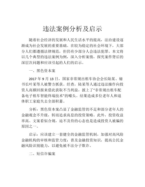 违法案例分析及启示