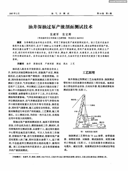 油井深抽过泵产液剖面测试技术