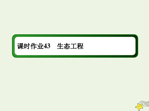 2021高考生物一轮复习课时作业43生态工程课件新人教版