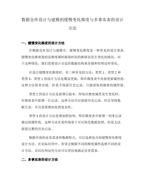 数据仓库设计与建模的缓慢变化维度与多事实表的设计方法(六)