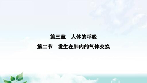 人教版七年级生物下册第三章第二节发生在肺内的气体交换课件