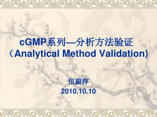 GMP—分析方法验证