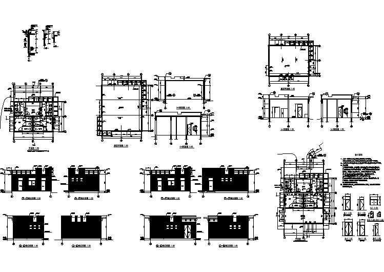 某公园内的一个公共厕所整套详细的cad建施图