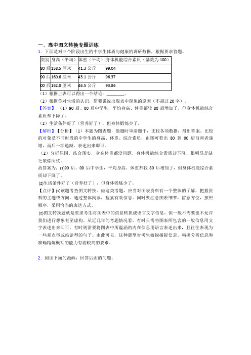 高考语文复习图文转换专项易错题含答案解析