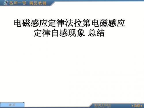 电磁感应定律法拉第电磁感应定律自感现象 总结ppt课件