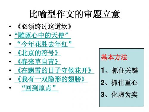 比喻性作文审题