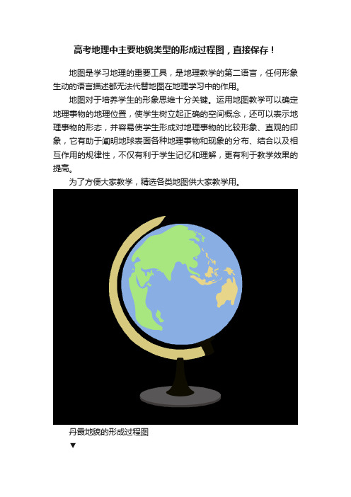 高考地理中主要地貌类型的形成过程图，直接保存！