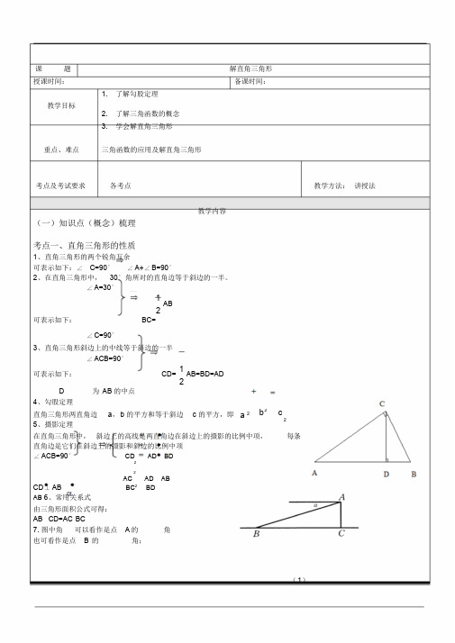 解直角三角形超经典例题讲解