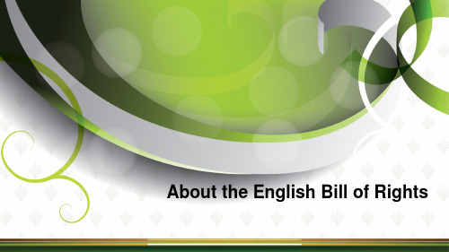 about the English Bill of Rights