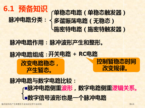 脉冲波形的产生和整形专业知识宣贯专家讲座