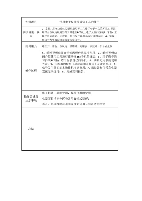 电子整机装配与调试