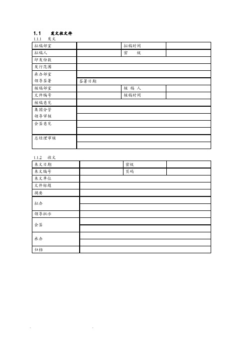 OA工作流各种表单模版