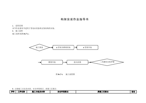 构架安装作业指导书