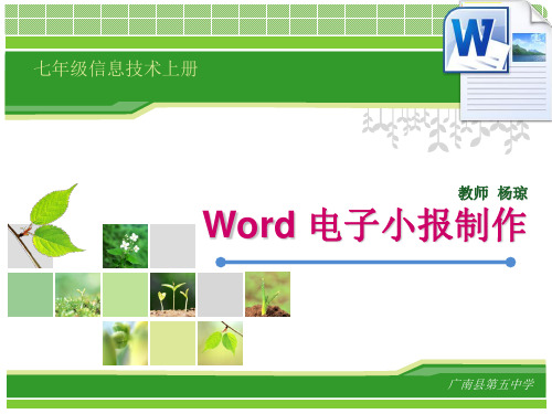 word电子小报课件解析