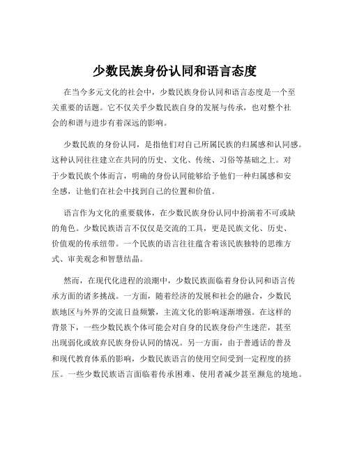 少数民族身份认同和语言态度