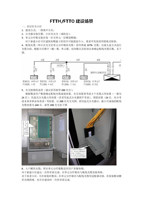 FTTH建设场景分析