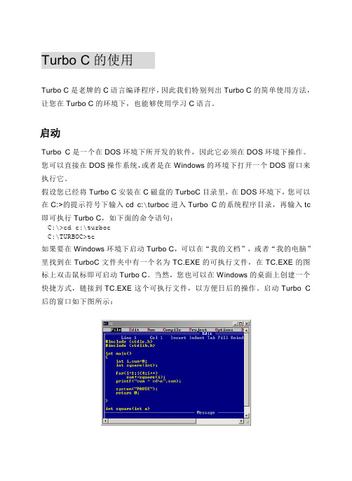 Turbo_C的使用