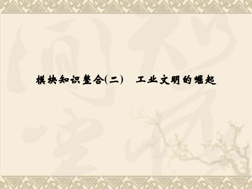 【优化设计】2016届高考历史二轮复习课件模块整合训练(二)工业文明 (专题提升)