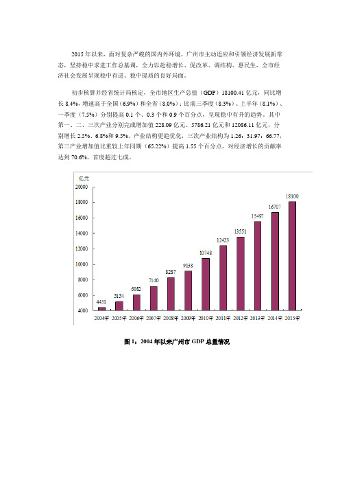 广州市统计局-2015年广州市经济运行情况