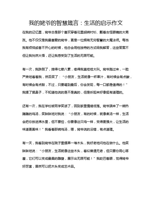 我的姥爷的智慧箴言：生活的启示作文