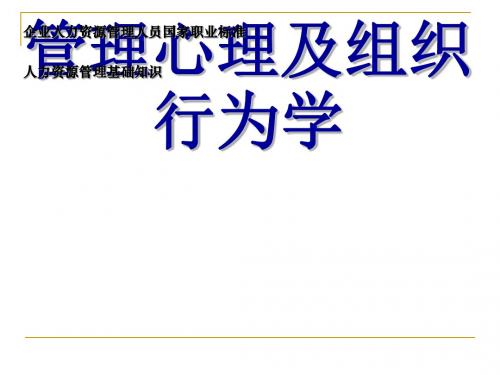 管理心理及组织行为学概论(PPT 56张)