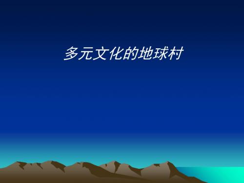 多元文化的地球村共36页文档