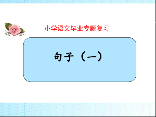 六年级下册语文总复习专题复习句子课件(共25张PPT)
