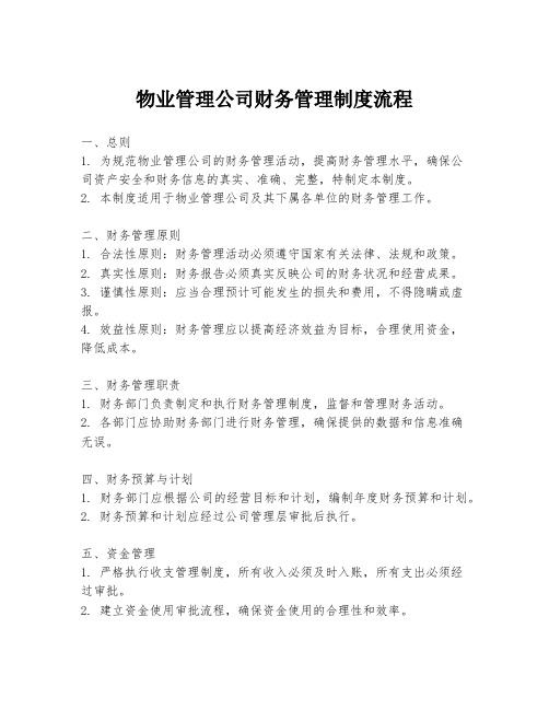 物业管理公司财务管理制度流程