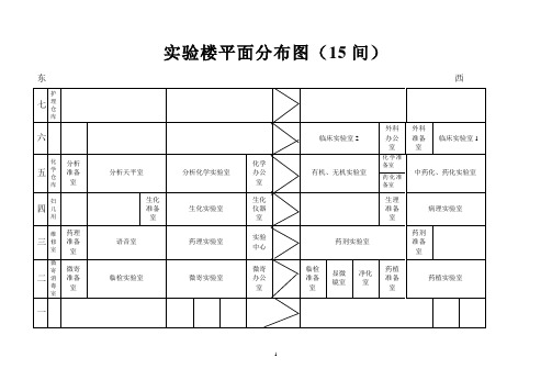 实验楼平面分布图(15间)