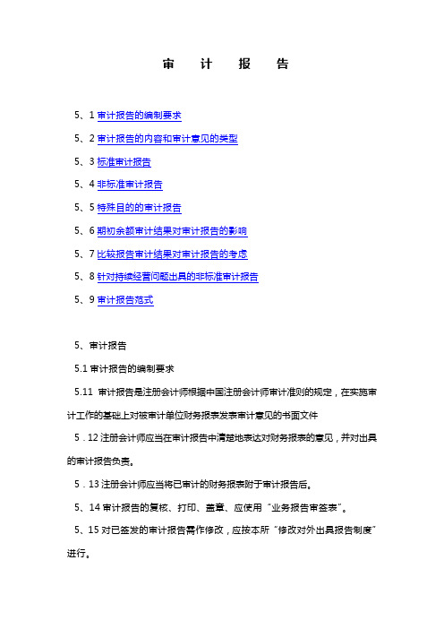 审计报告知识概述(DOC 81页)