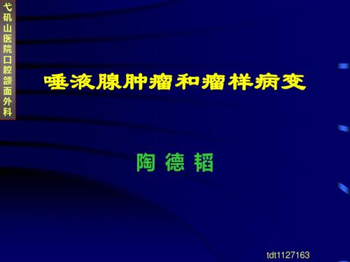 涎腺肿瘤及瘤样病变-文档资料