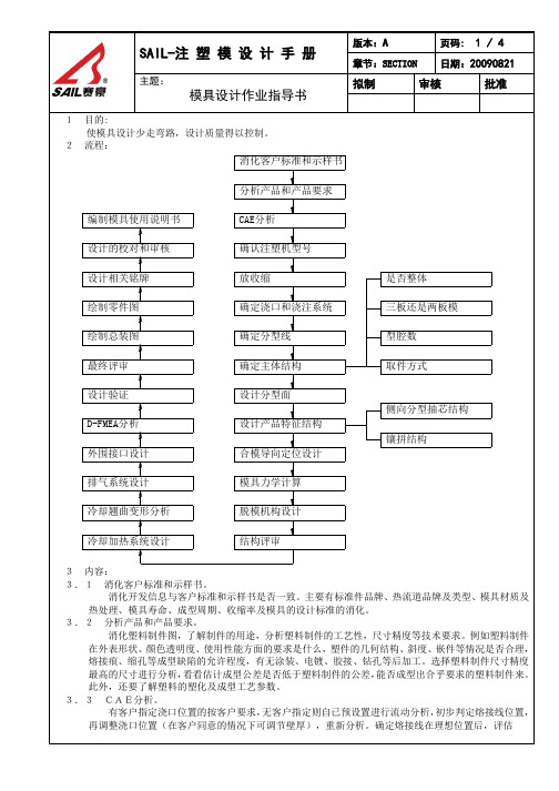 --模具设计作业指导书