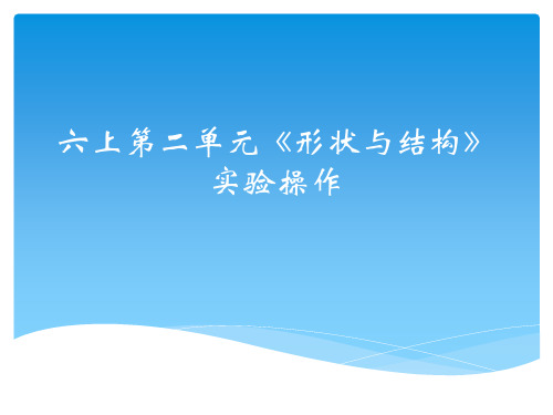 小学科学精品教案：六上第二单元实验操作