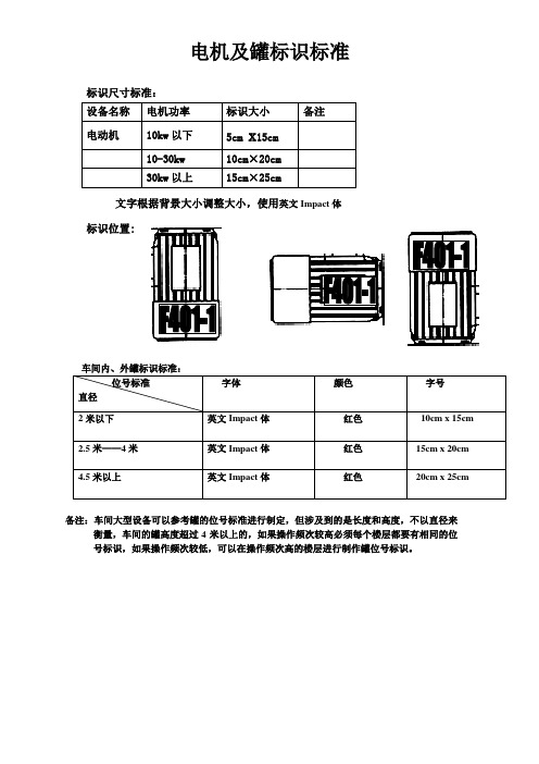 6S标识-电机及罐的标识