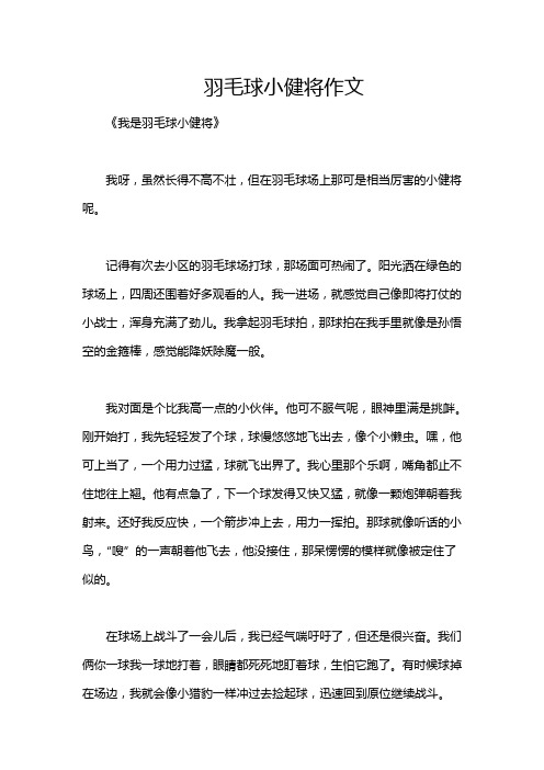 羽毛球小健将作文