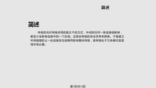 光纤环网介绍PPT课件