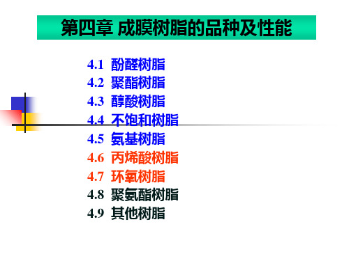 4成膜树脂丙烯酸环氧3v培训课件