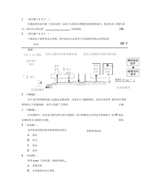 2016年秋计算机基础理论题答案解析3