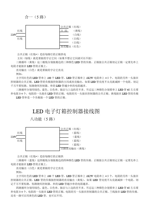 LED电子灯箱控制器接线图1