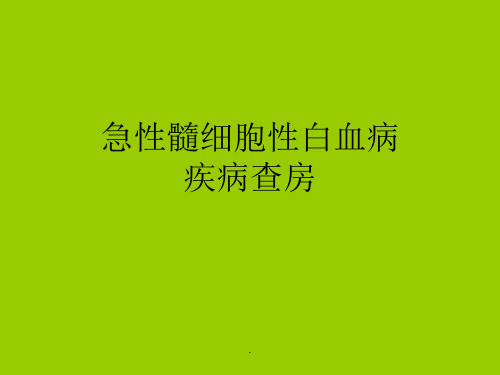 (医学课件)急性髓性白血病PPT演示课件全文