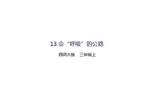 最新西师大版语文三年级上册课件：13.会“呼吸”的公路(课件) 优质课件