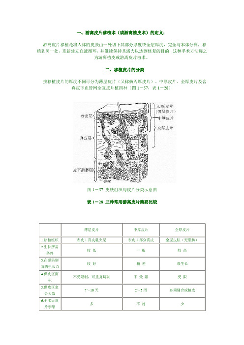 游离皮片移植术