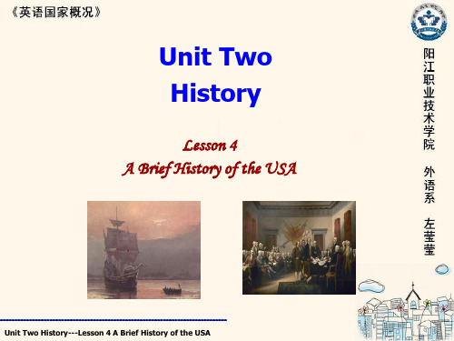 英语国家概况Lesson 4 A Brief History of the USA