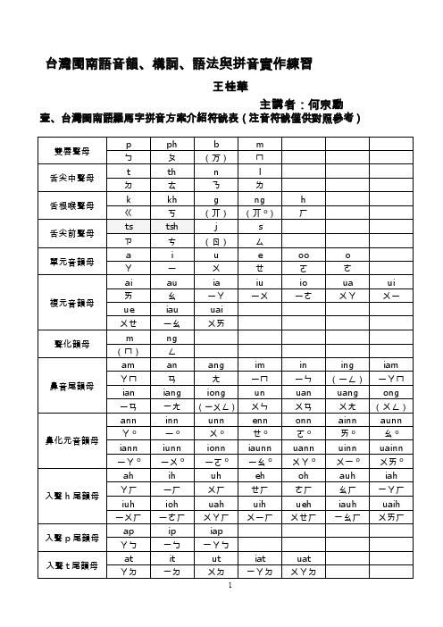 台湾闽南语音韵